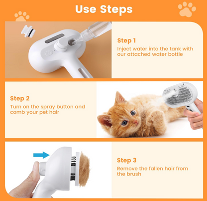 Pet Hair Removal Spray Brush