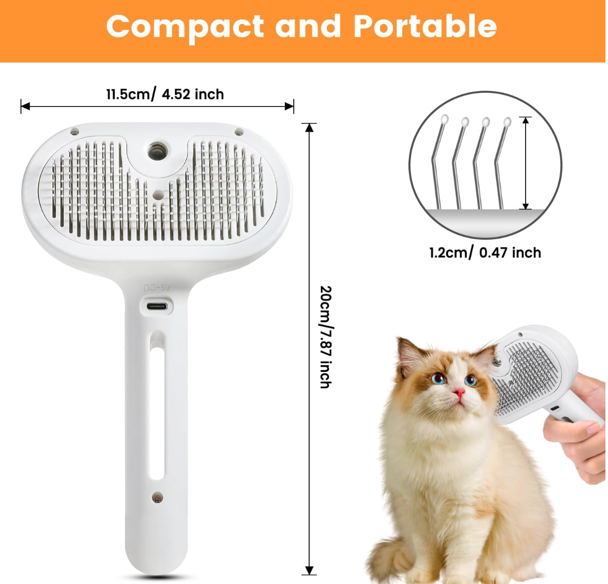 Pet Hair Removal Spray Brush